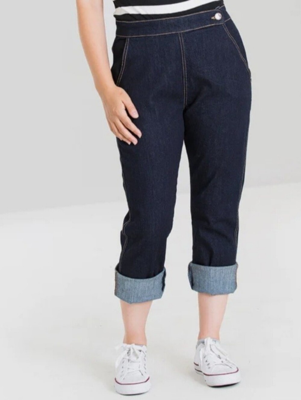 Hell Bunny Charlie Denium Capri